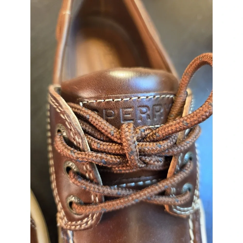 Sperry Men's Top-Sider Billfish 3-Eye Leather Boat Shoe Brown Sz 8M NEW! $125